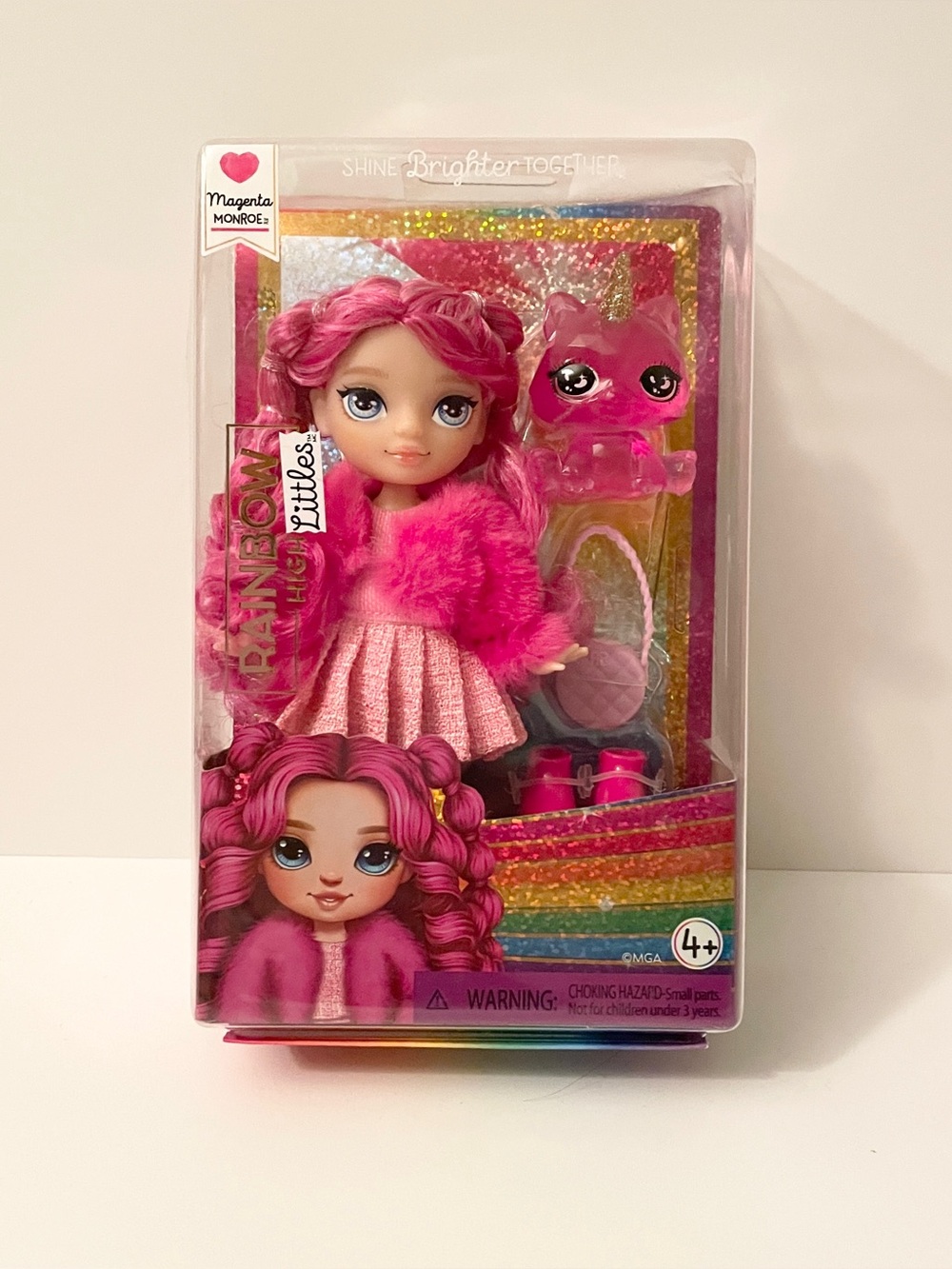 Rainbow High Littles Magenta Monroe Fashion Doll & Pet Set